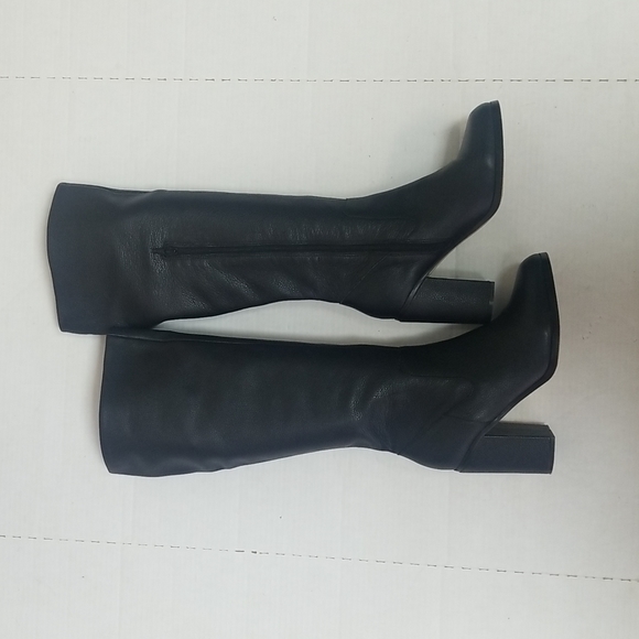 Lands 'End Black Tall Block Heel Boot - Picture 2 of 10